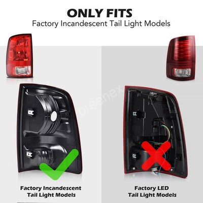 black LED tail light view 4 for Ram 1500 2500 3500 (2009-2018)