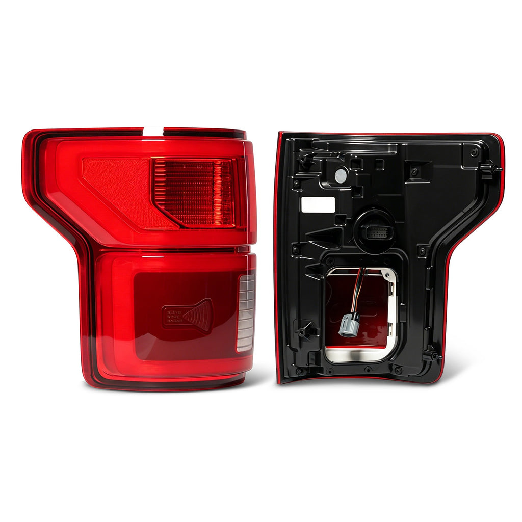 black LED tail light view 4 for Ford F-150 with BLIS (2018-2020)
