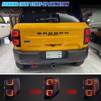 Running light start-up animation on the 2021-2026 Ford Bronco Sport LED tail lights