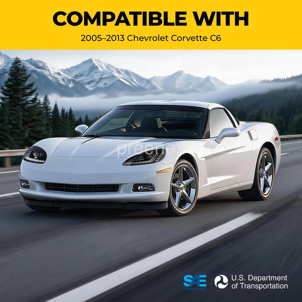 C7 Style LED Projector headlight features and specifications for 2005-2013 Chevrolet Corvette C6