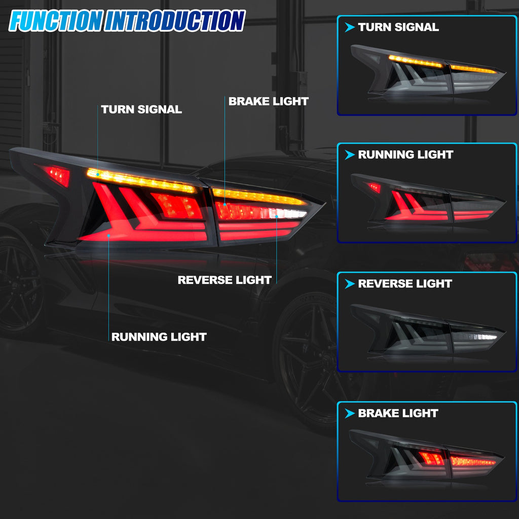 Running, brake, turn and reverse functions of the 2019-2025 Nissan Altima LED tail light