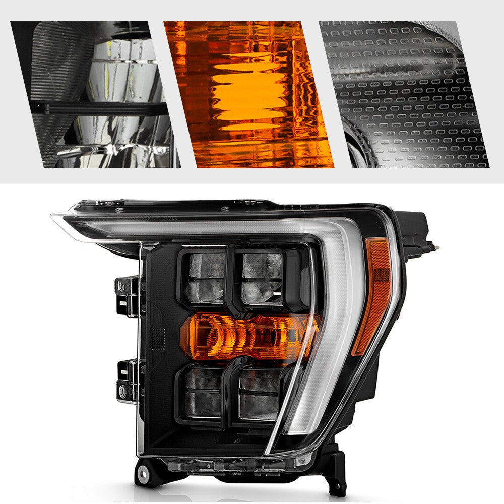 Left LED headlight side angle for 2021-2023 Ford F-150