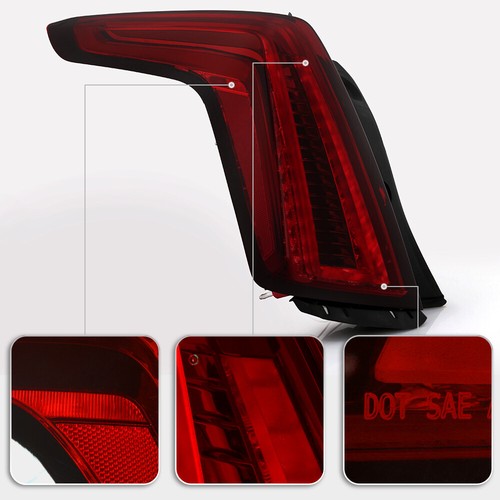 dark red LED tail light view 4 for Cadillac XT5 (2020-2025)