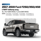 smoked halogen tail light view 4 for Ford F-250 F-350 Super Duty without BLIS (2017-2019)