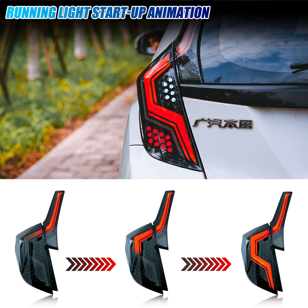 Running light start-up animation on the 2015-2020 Honda Fit LED tail lights