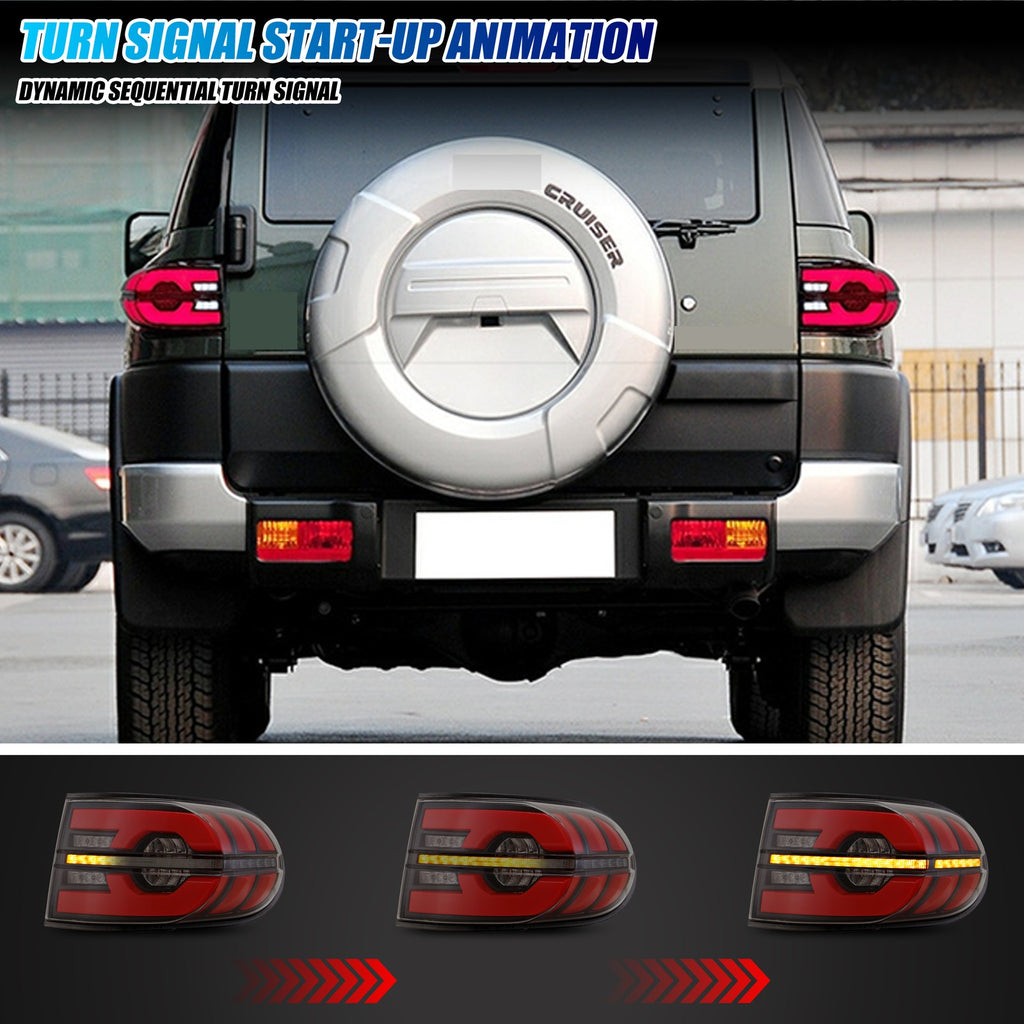 Sequential LED turn signal on the 2007-2014 Toyota FJ Cruiser tail light