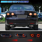 Running light start-up animation on the 2003-2008 Mazda 6 Sedan LED tail lights