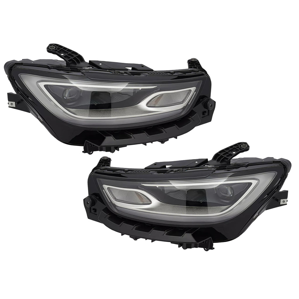 Black Full LED Projector Headlights Pair w/ Module for Chrysler Pacifica (2021-2026)