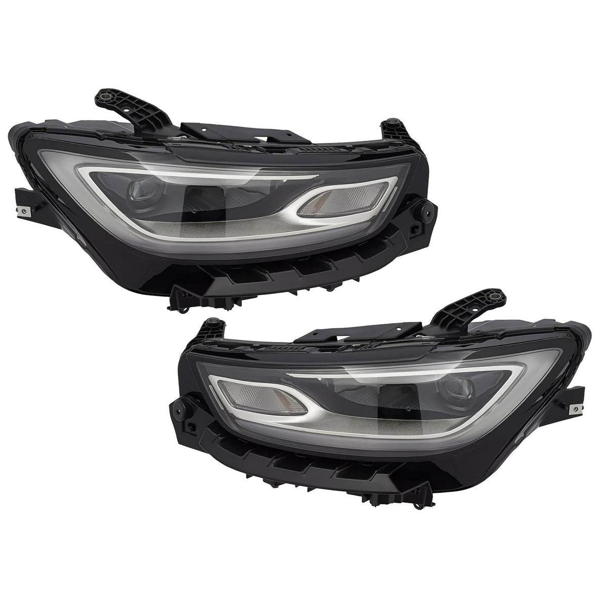 Black Full LED Projector Headlights Pair w/ Module for Chrysler Pacifica (2021-2026)