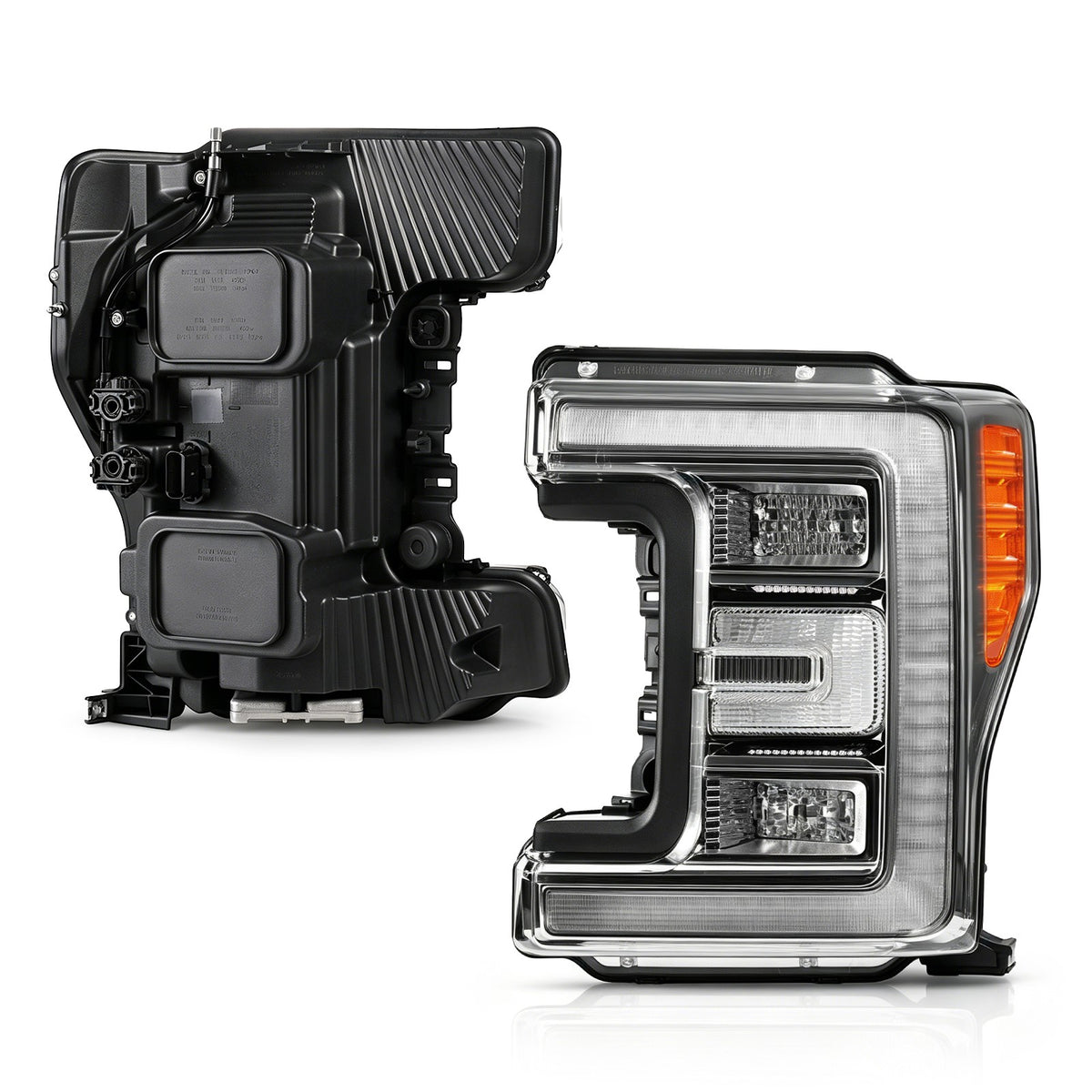 Pair LED headlight front angle for 2017-2019 Ford F-250/F-350 Super Duty