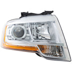 Pair halogen projector headlight front angle for 2015-2017 Ford Expedition