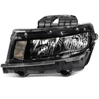 Passenger side Black Halogen headlight close-up for 2014-2015 Chevrolet Camaro LS LT SS