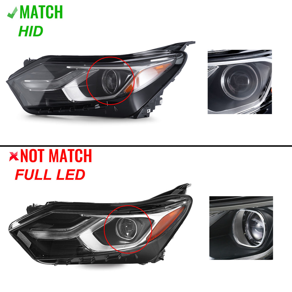 Left HID headlight side angle for 2018-2021 Chevy Equinox