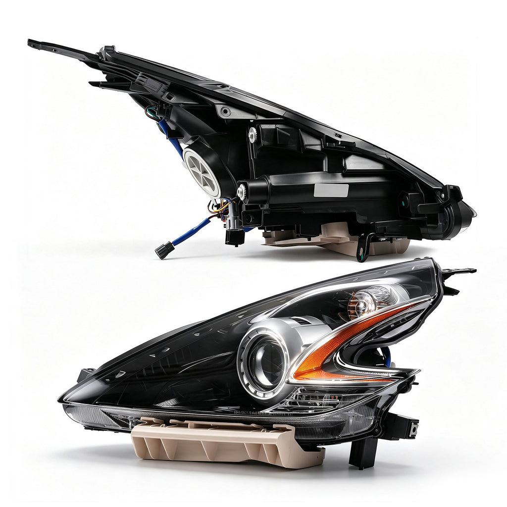 Black HID Headlights Pair for Nissan 370Z (2009-2020)