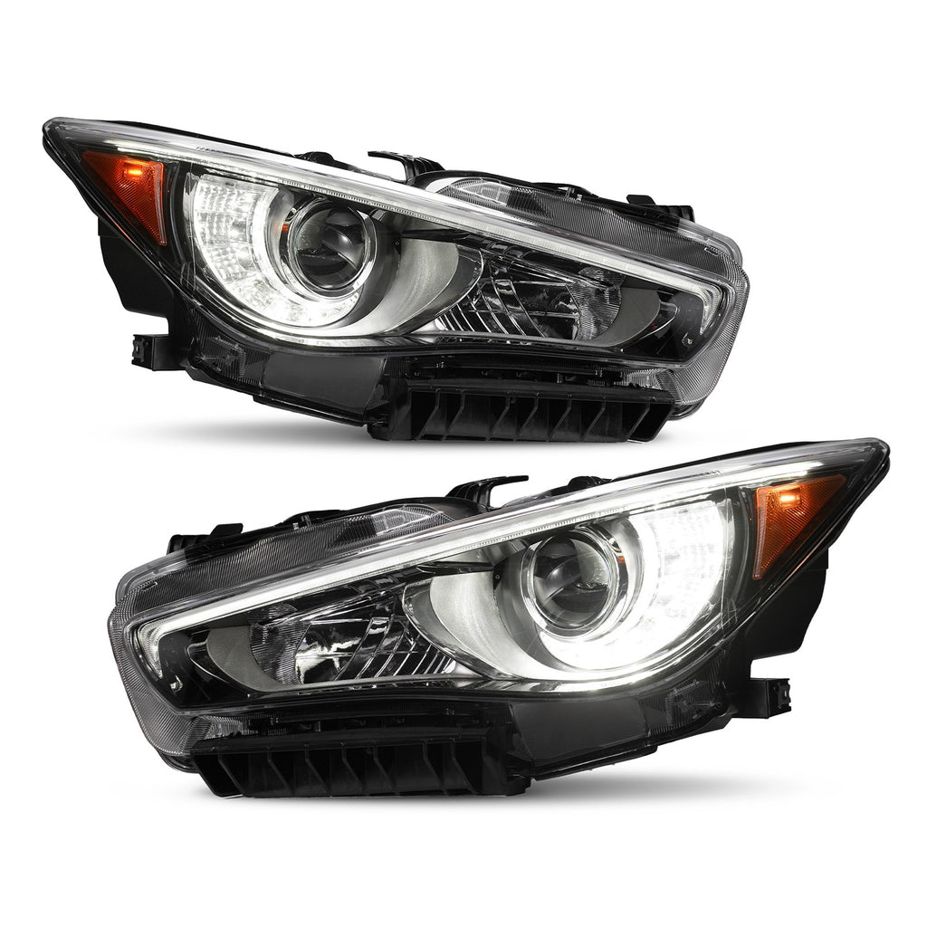 Left LED headlight side angle for 2014-2022 Infiniti Q50