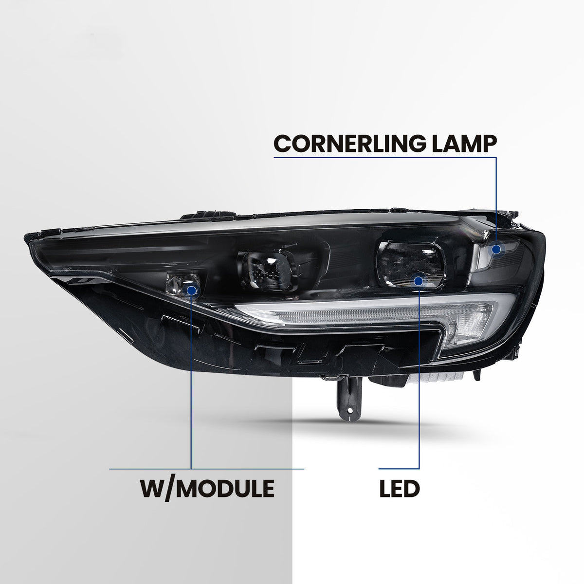 Left LED headlight side angle for 2021-2023 Buick Envision