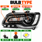 Bulb type diagram for 2015-2023 Chrysler 300 headlights