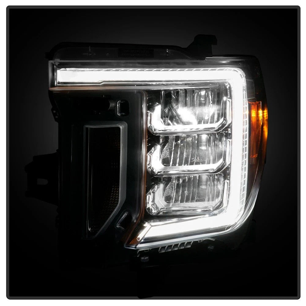 Pair LED headlight front angle for 2020-2023 GMC Sierra HD