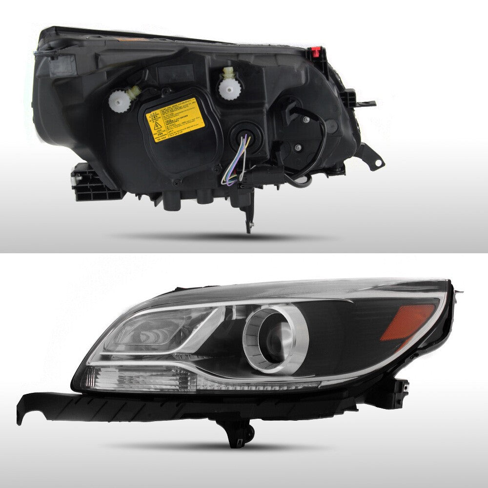 Pair HID headlight front angle for 2013-2015 Chevrolet Malibu