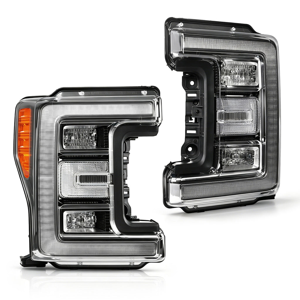 Pair LED headlight front angle for 2017-2019 Ford F-250/F-350 Super Duty