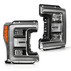 Pair LED headlight front angle for 2017-2019 Ford F-250/F-350 Super Duty