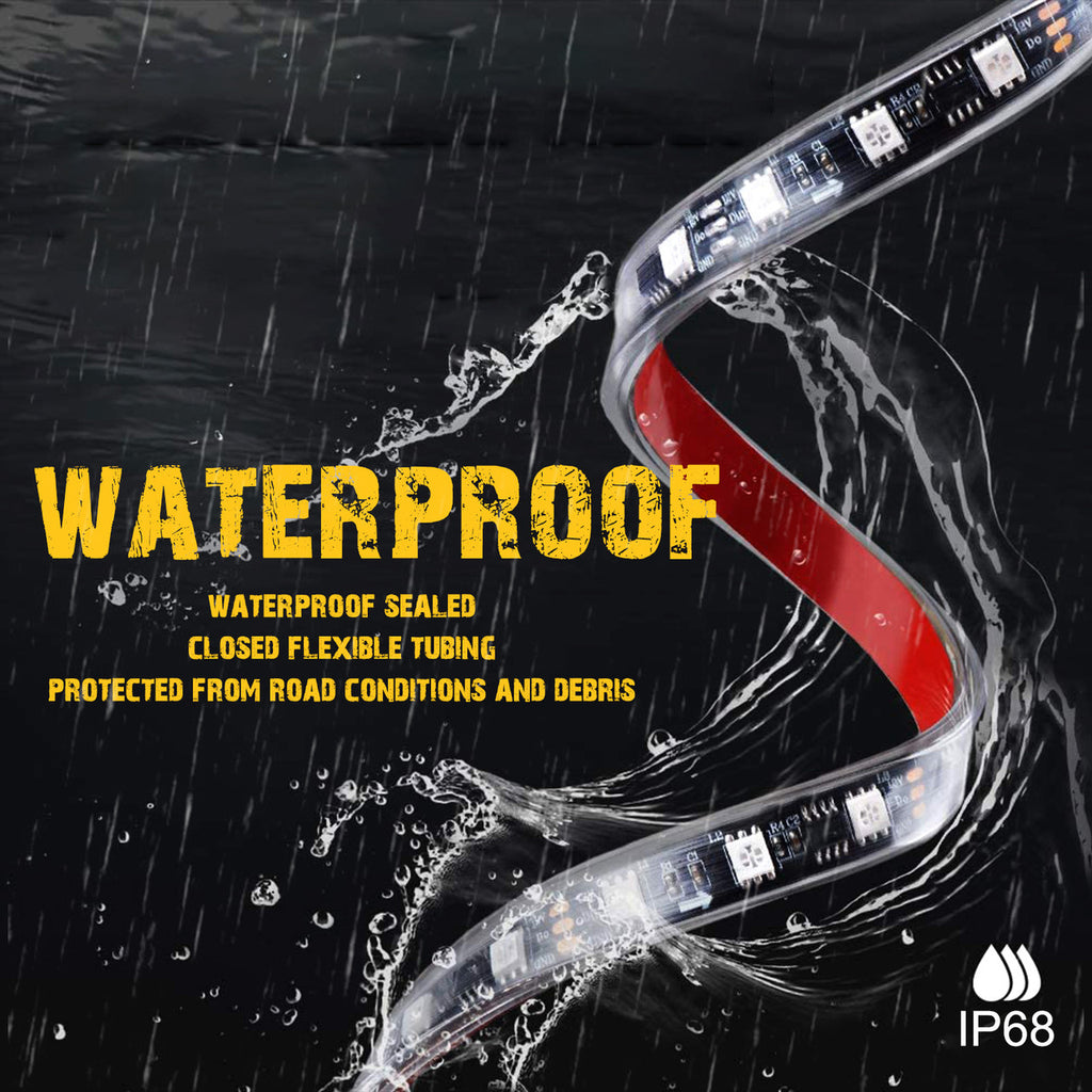 LED Under Body Fender Bumper Kit for Jeep Wrangler Flexible Wireless Lighting