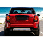 Another view of the LED tail lights installed on a 2017-2023 Mini Cooper Countryman F60