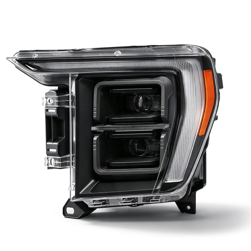 Pair LED headlight front angle for 2021-2023 Ford F-150 Raptor