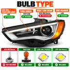 Right HID headlight side angle for 2015-2016 Audi A3