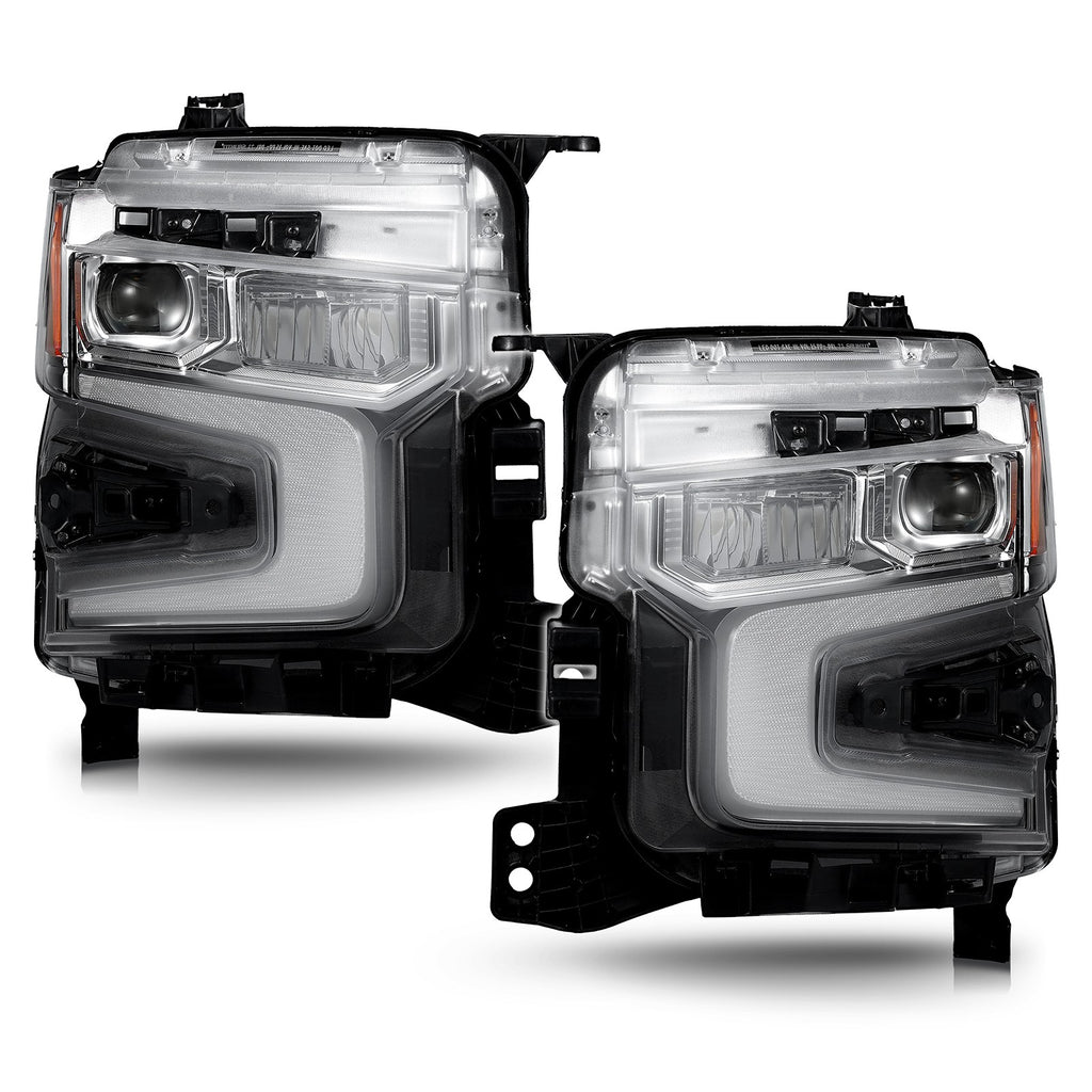 Pair LED headlight front angle for 2022-2026 Chevrolet Silverado 1500
