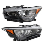 Pair LED headlight front angle for 2016-2019 Infiniti Q50