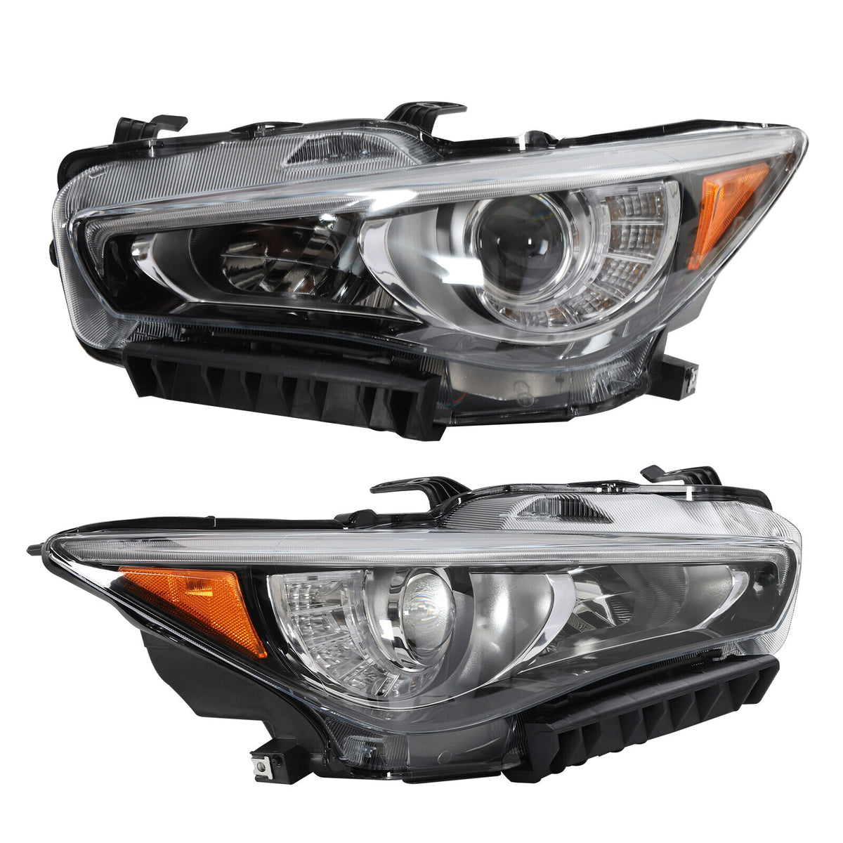 Pair LED headlight front angle for 2016-2019 Infiniti Q50