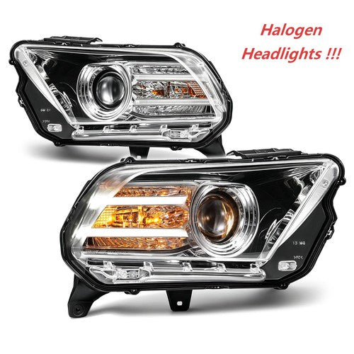 Halogen headlight diagram for 2010-2014 Ford Mustang headlights