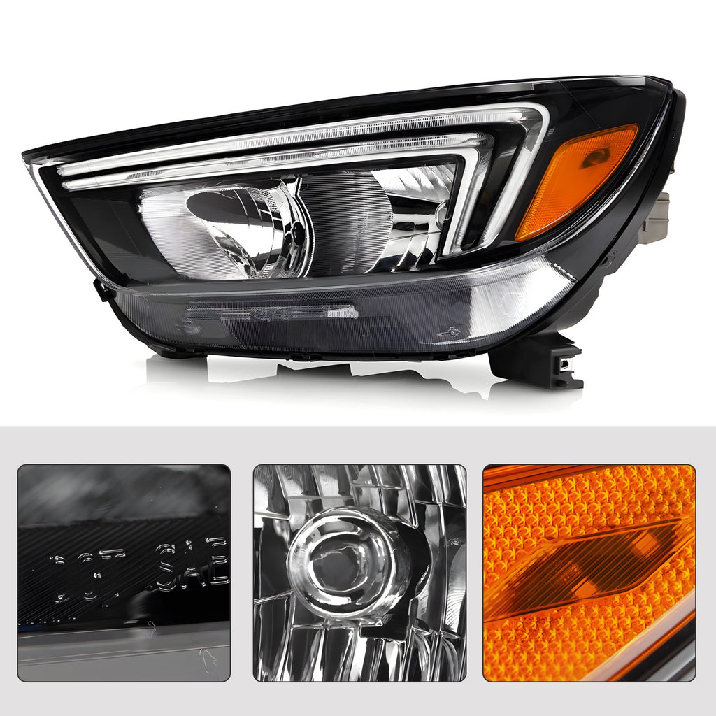 Pair halogen headlight front angle for 2017-2022 Buick Encore