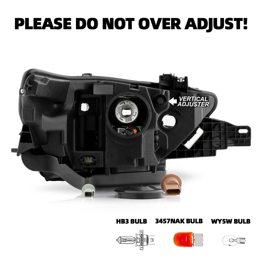 Right halogen headlight side angle for 2016-2019 Ford Taurus