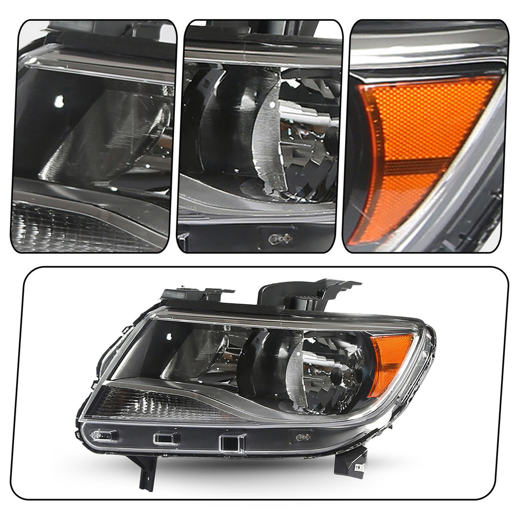 Left halogen headlight side angle for 2015-2022 Chevy Colorado