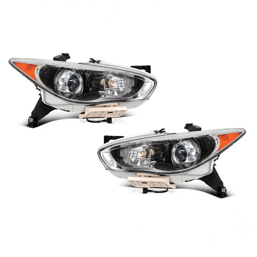 Chrome HID Projector Headlights Pair for Infiniti QX60 (2014-2015) & JX35 (2013)