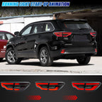 Running light start-up animation on the 2014-2019 Toyota Highlander LED tail lights