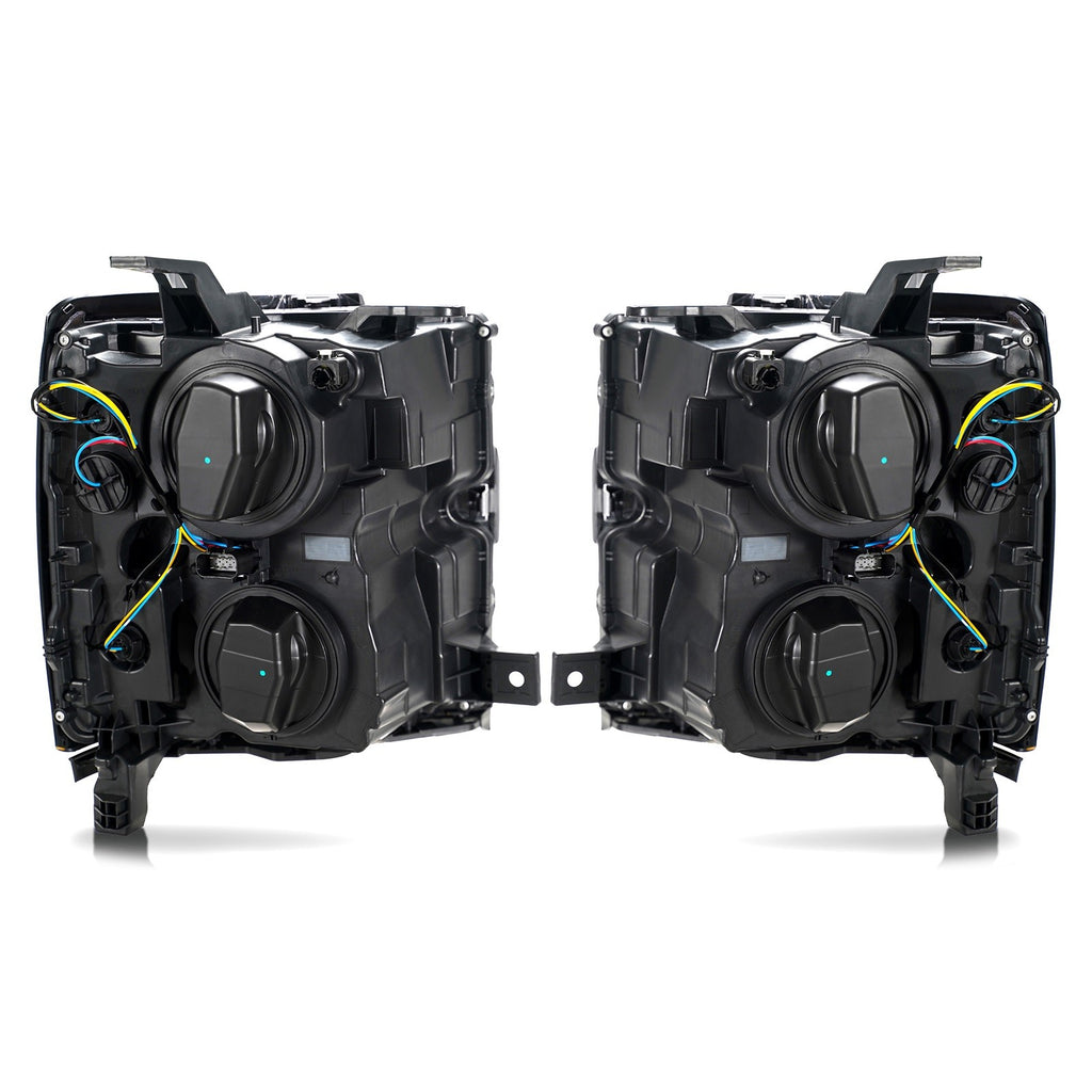 Pair halogen headlight front angle for 2015-2019 Chevy Silverado 2500HD