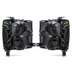 Pair halogen headlight front angle for 2015-2019 Chevy Silverado 2500HD