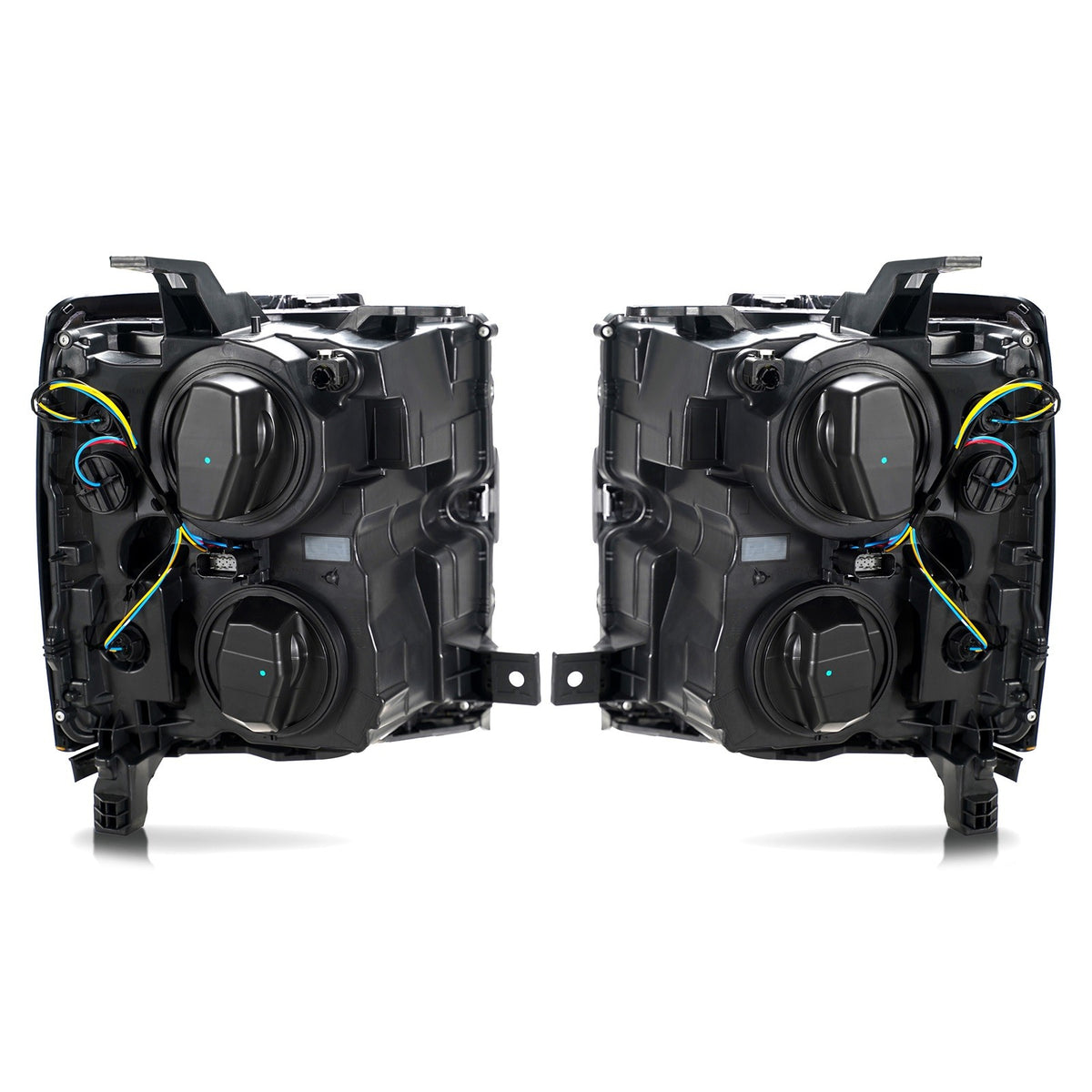 Pair halogen headlight front angle for 2015-2019 Chevy Silverado 2500HD