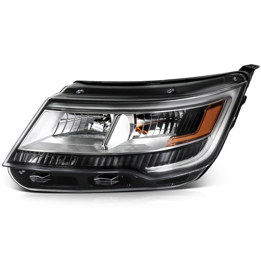 Pair LED reflector headlight front angle for 2016-2018 Ford Explorer