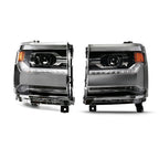 Chrome LED Headlights Pair w/ LED Module for Chevy Silverado 1500 (2016-2018) & 2019 LD