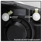 Adjuster location diagram for 2013-2015 Chevrolet Malibu headlights