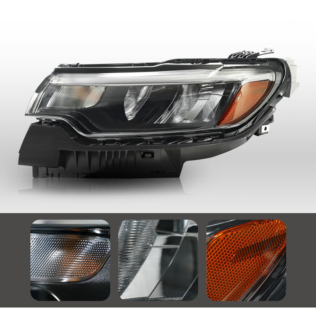 Pair LED headlight front angle for 2022-2026 Jeep Compass