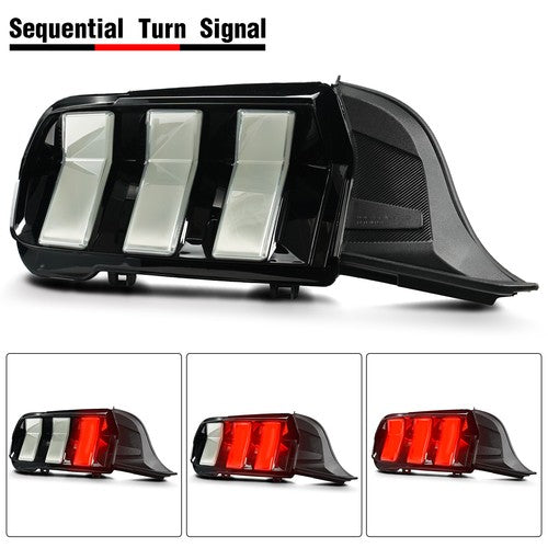clear/black LED tail light view 4 for Ford Mustang (2024)