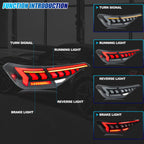Running, brake, turn and reverse functions of the 2022-2026 Honda Civic LED tail light