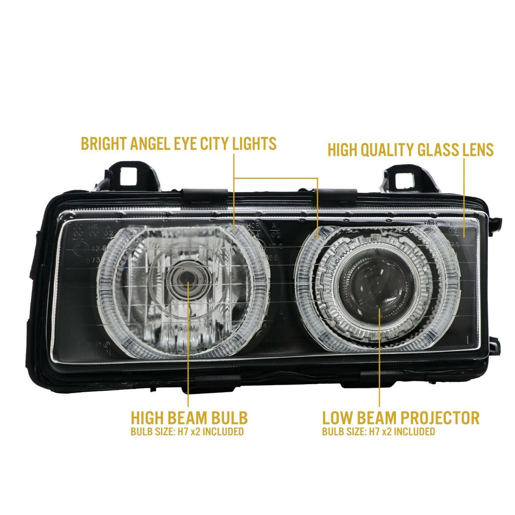 Function callout: angel eyes, high beam and low beam projector