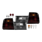E34 smoke tail light set with included bulbs