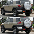Before and after: factory vs LED tail lights on a 2007-2014 Toyota FJ Cruiser